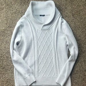 Jeanne Pierre Cable Knit White Sweater